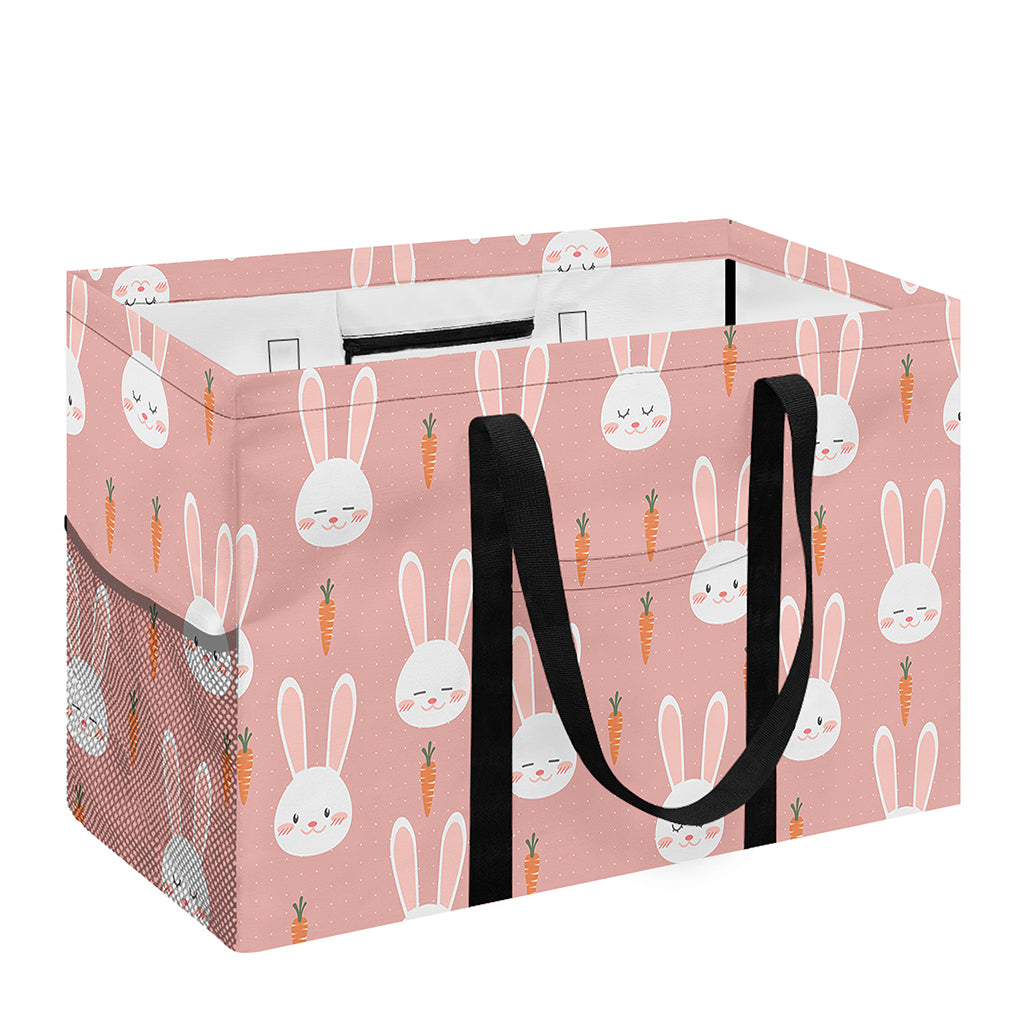 Rabbit And Carrot Pattern Print Utility Tote Bag