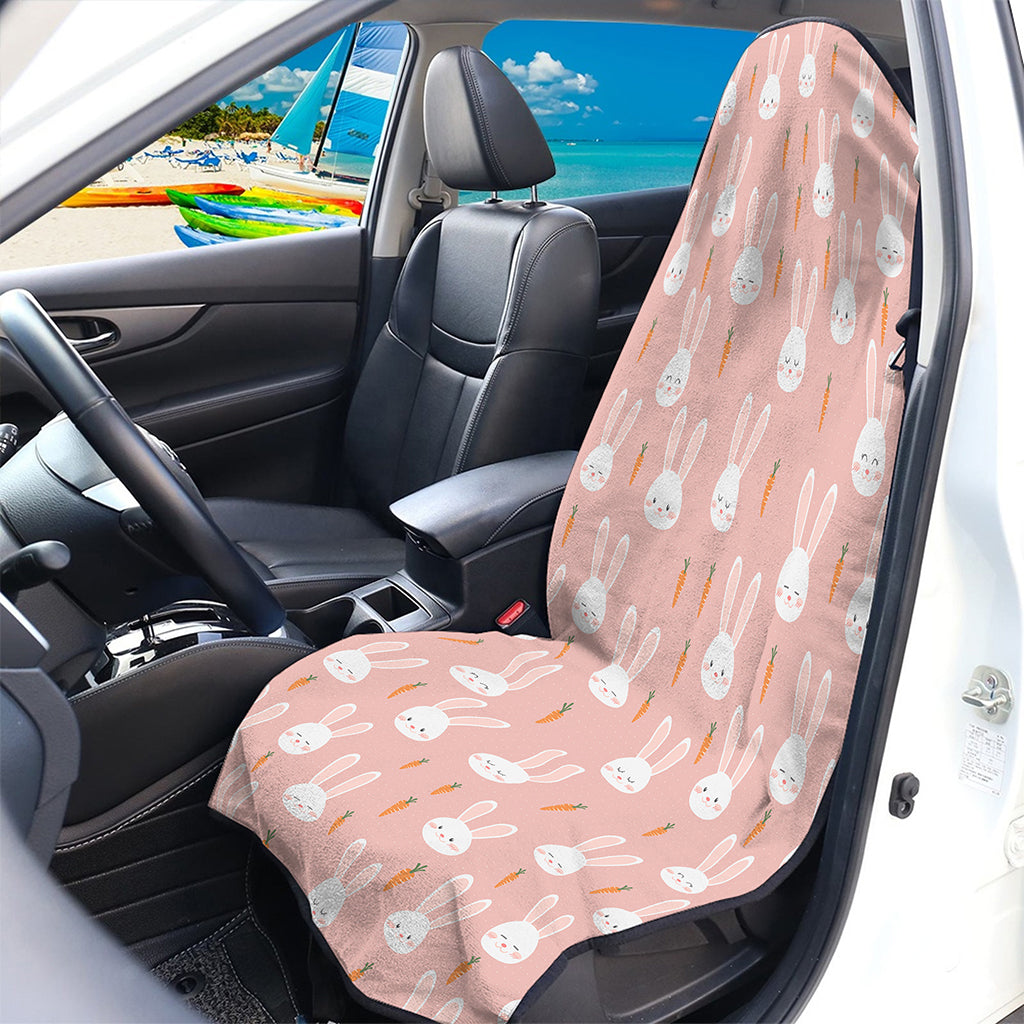 Rabbit And Carrot Pattern Print Waterproof Car Seat Cover