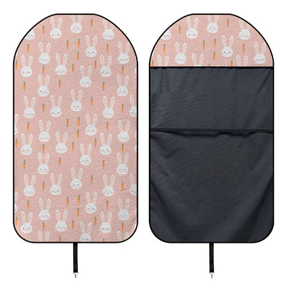 Rabbit And Carrot Pattern Print Waterproof Car Seat Cover
