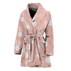 Rabbit And Carrot Pattern Print Women's Bathrobe