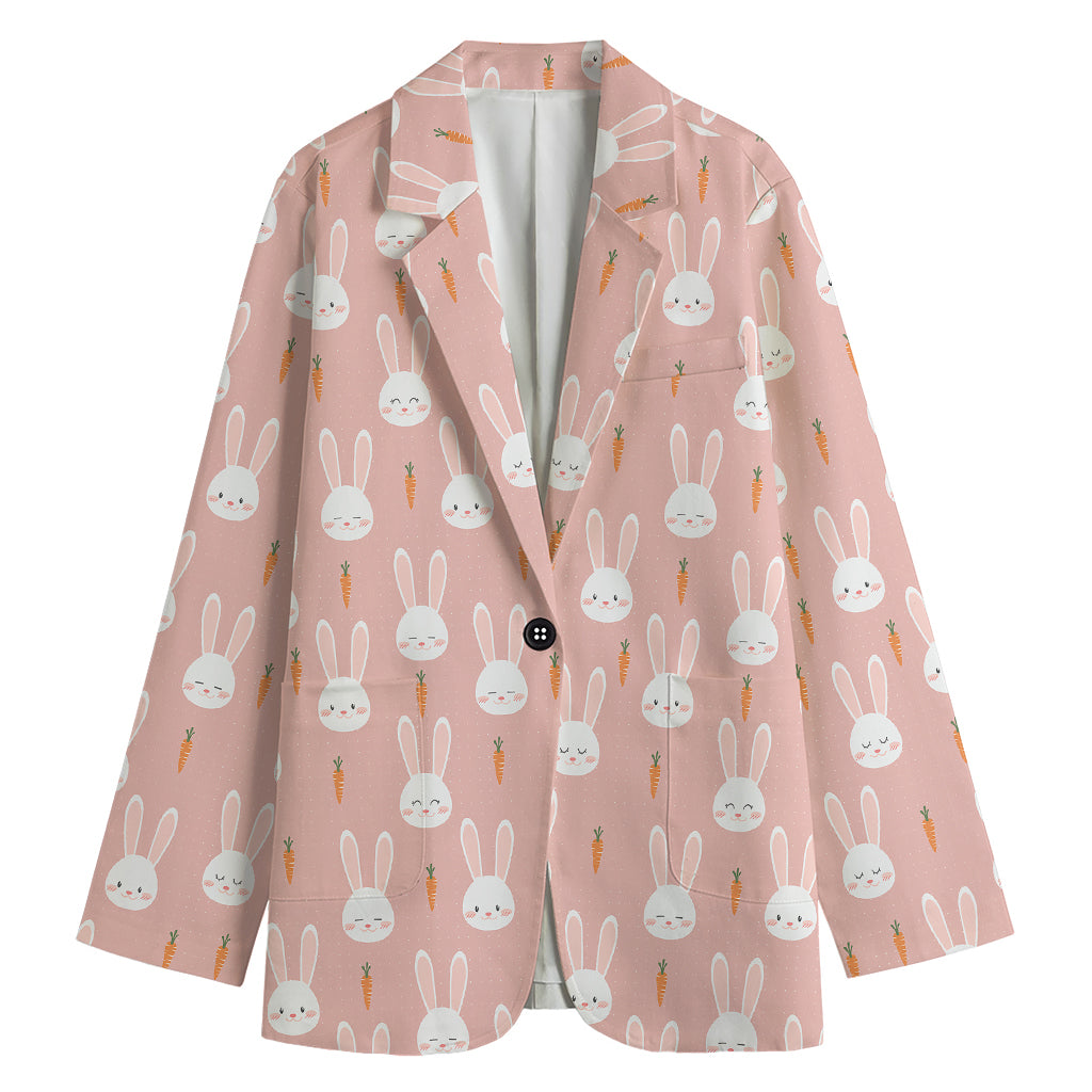 Rabbit And Carrot Pattern Print Women's Blazer