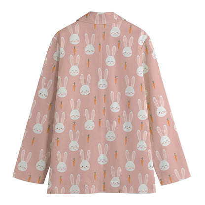 Rabbit And Carrot Pattern Print Women's Blazer