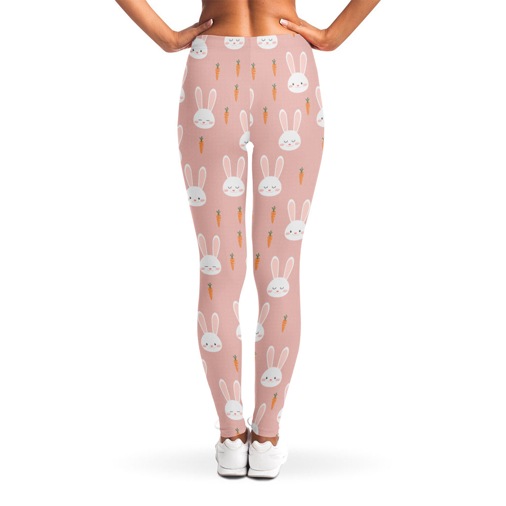 Rabbit And Carrot Pattern Print Women's Leggings