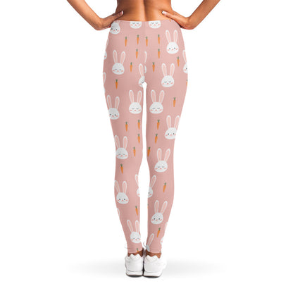 Rabbit And Carrot Pattern Print Women's Leggings