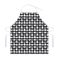 Rabbit And Cat Pattern Print Adjustable Apron