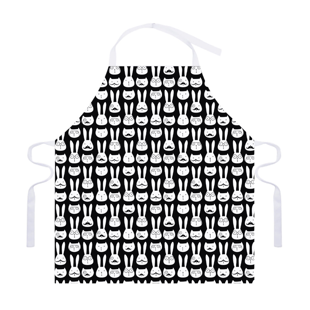 Rabbit And Cat Pattern Print Adjustable Apron