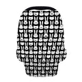 Rabbit And Cat Pattern Print Baby Seat Cover