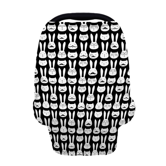 Rabbit And Cat Pattern Print Baby Seat Cover