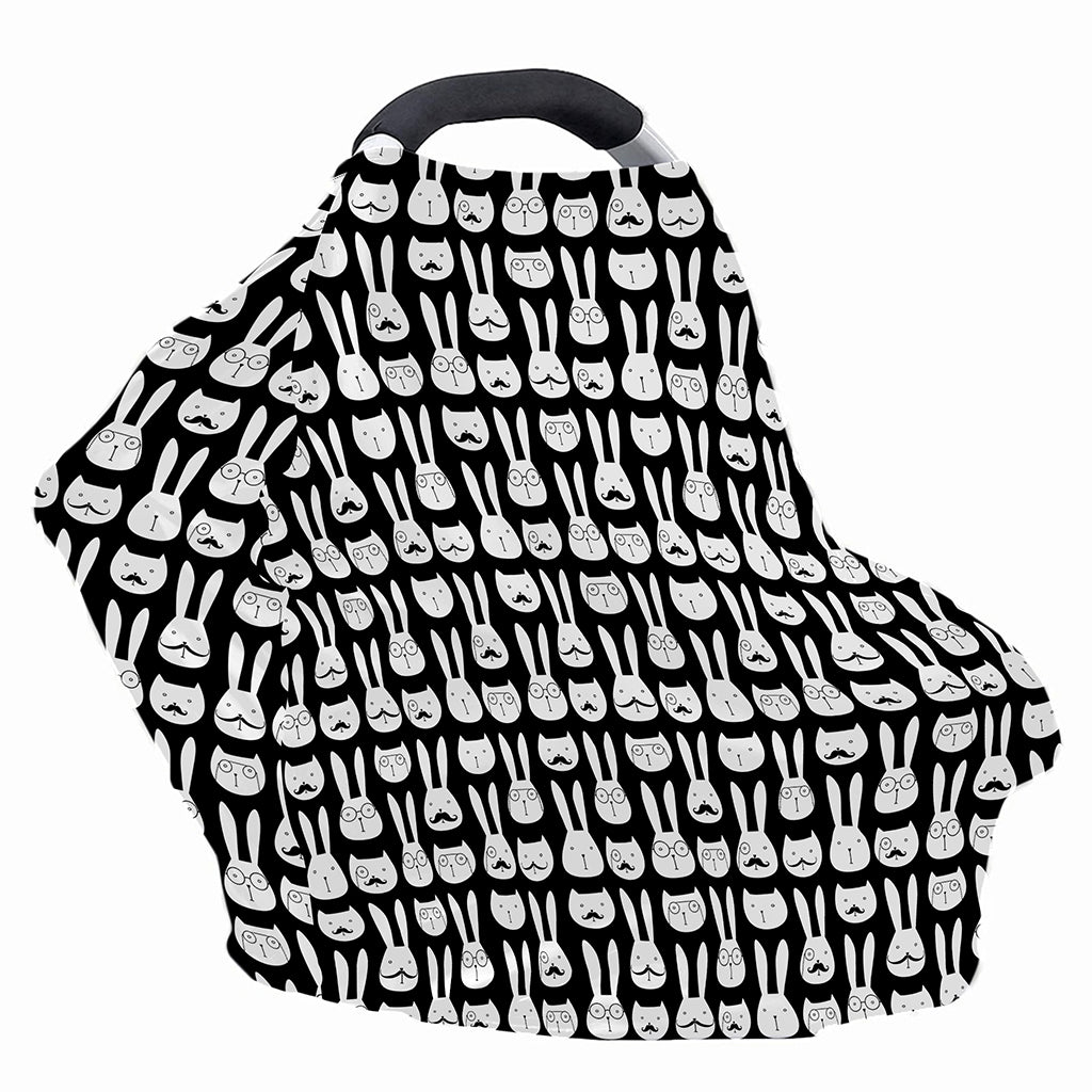 Rabbit And Cat Pattern Print Baby Seat Cover