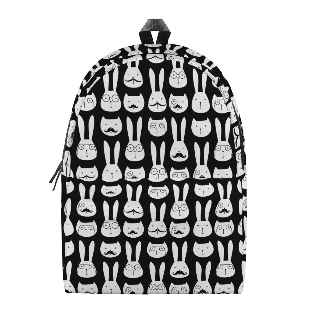 Rabbit And Cat Pattern Print Backpack