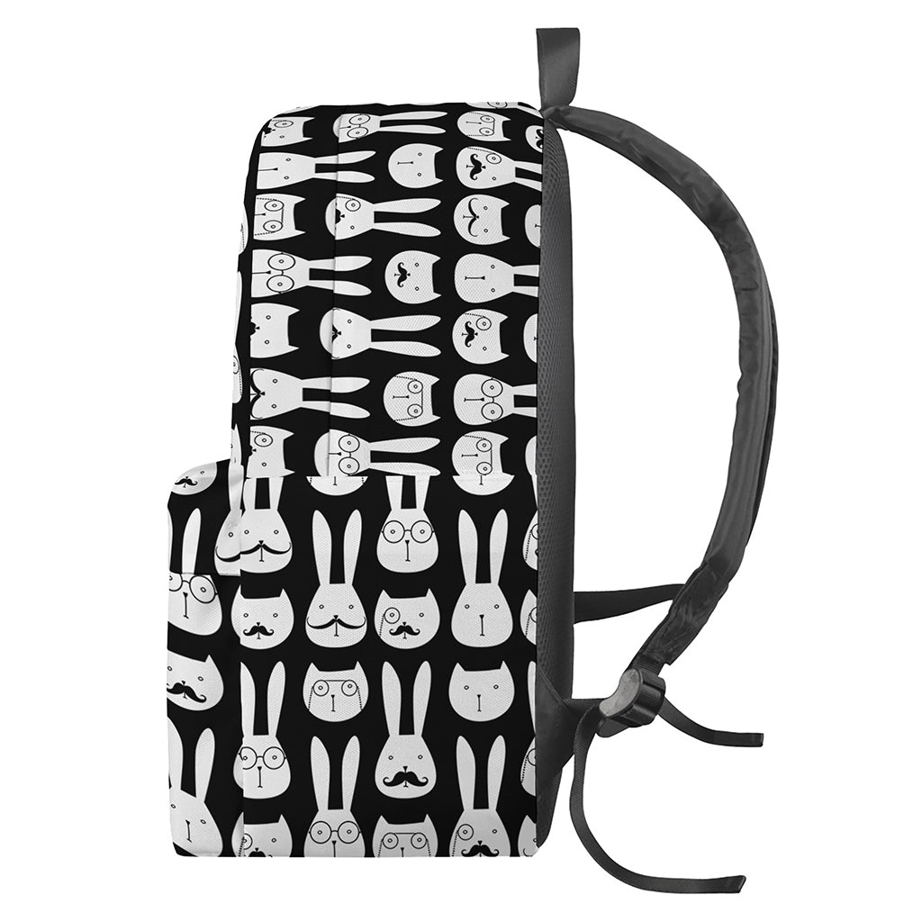 Rabbit And Cat Pattern Print Backpack