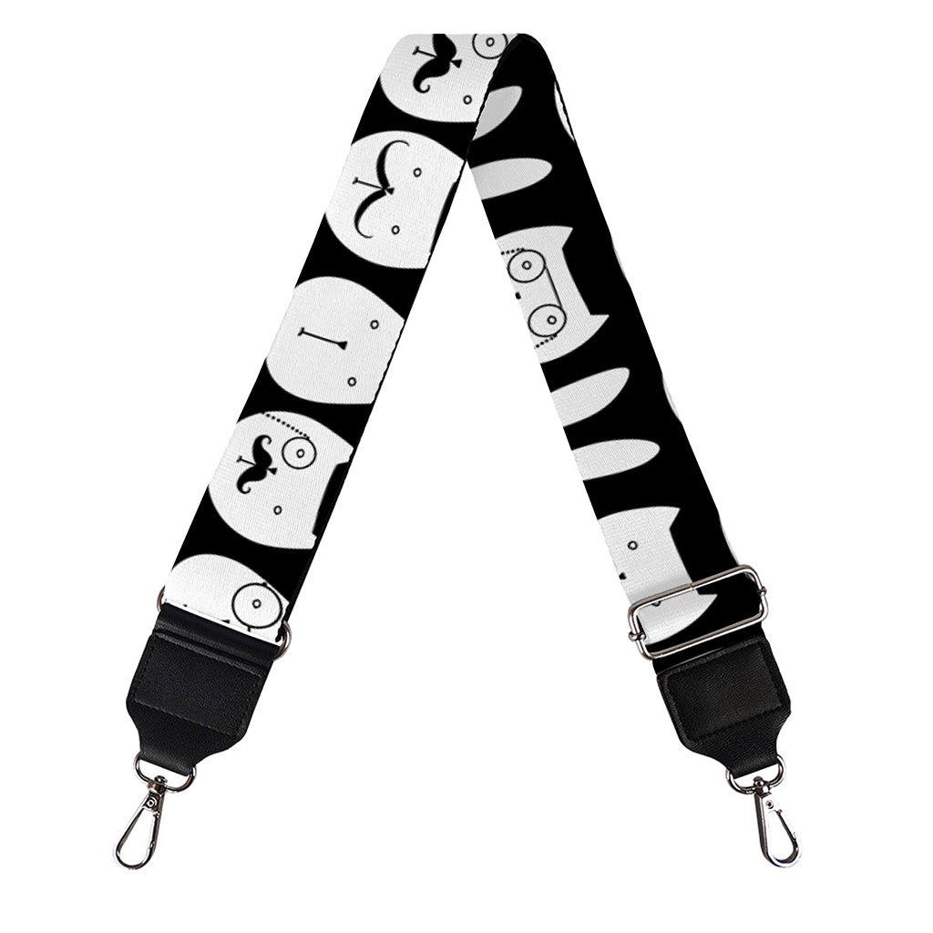 Rabbit And Cat Pattern Print Bag Strap