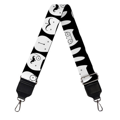 Rabbit And Cat Pattern Print Bag Strap