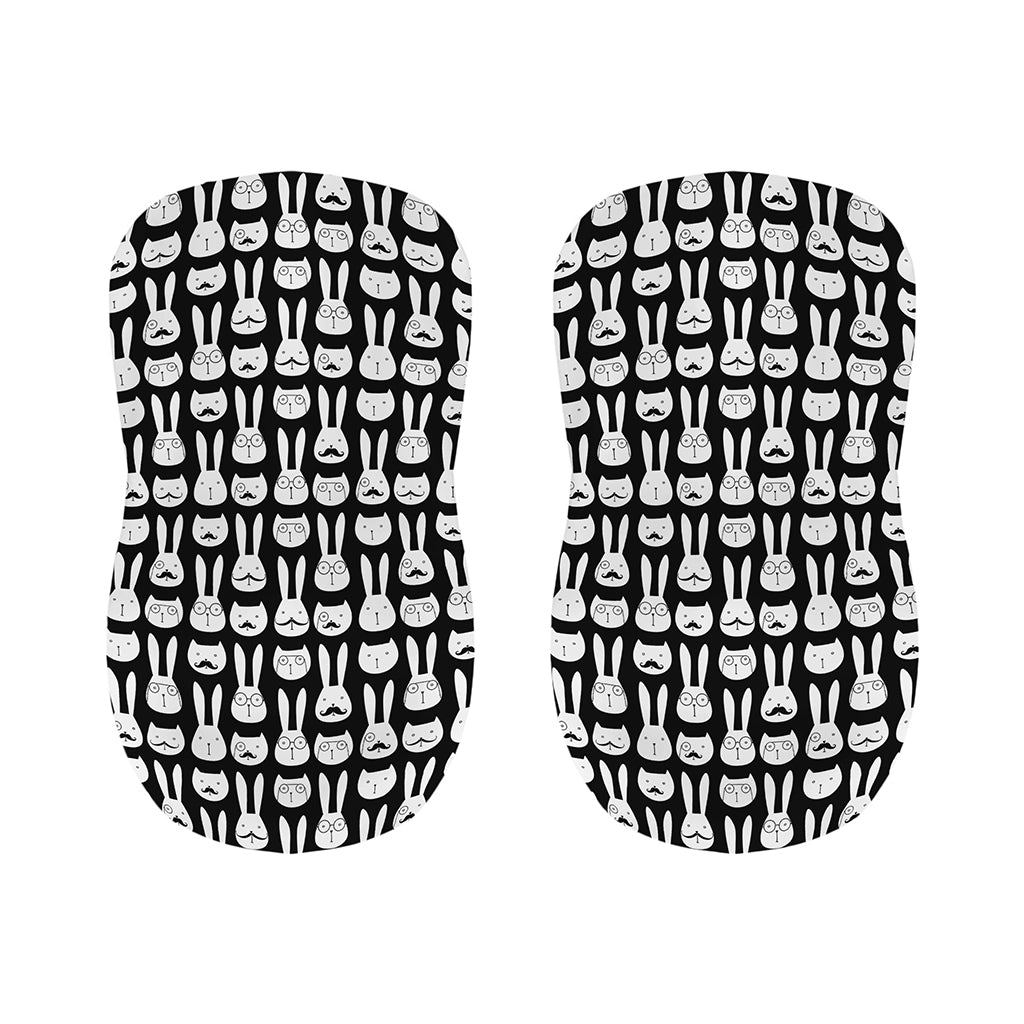 Rabbit And Cat Pattern Print Bar Stool Covers