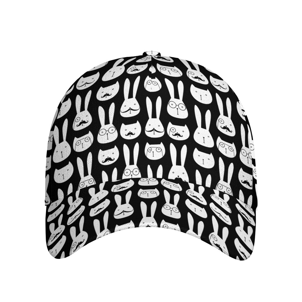 Rabbit And Cat Pattern Print Baseball Cap