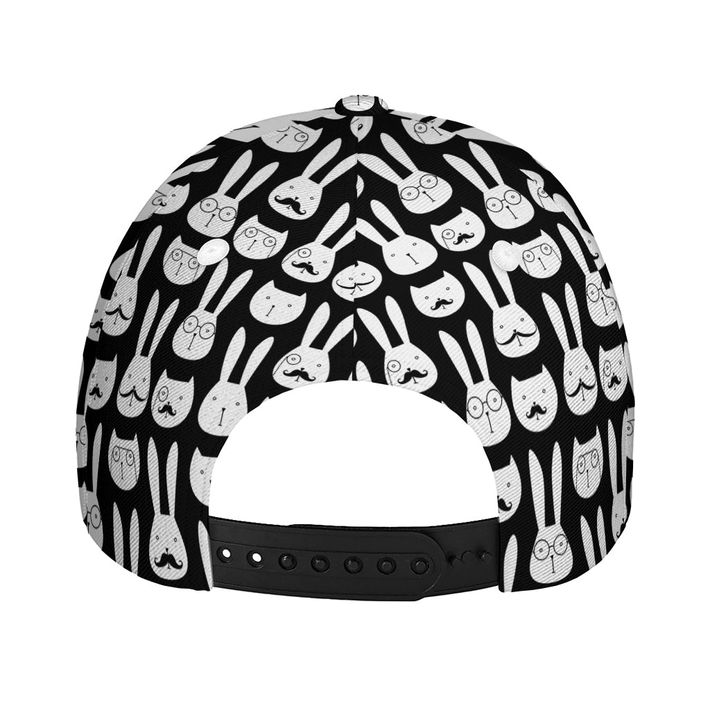 Rabbit And Cat Pattern Print Baseball Cap