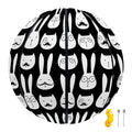 Rabbit And Cat Pattern Print Basketball