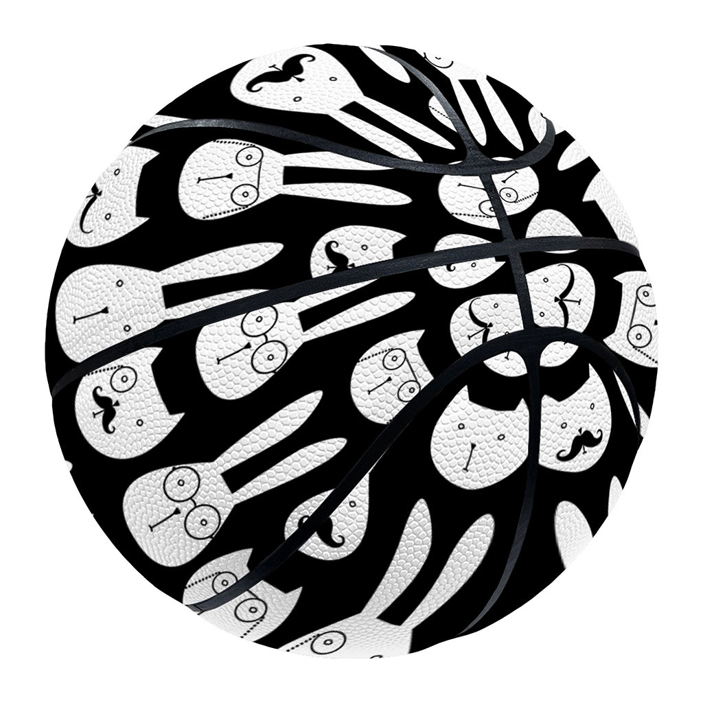 Rabbit And Cat Pattern Print Basketball