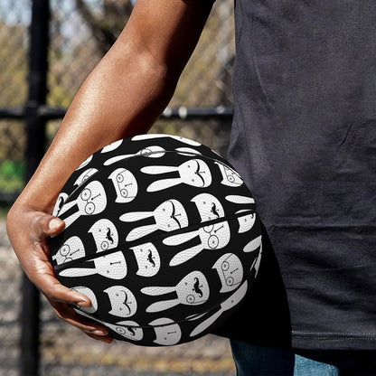 Rabbit And Cat Pattern Print Basketball