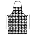 Rabbit And Cat Pattern Print Bib Apron With Pocket