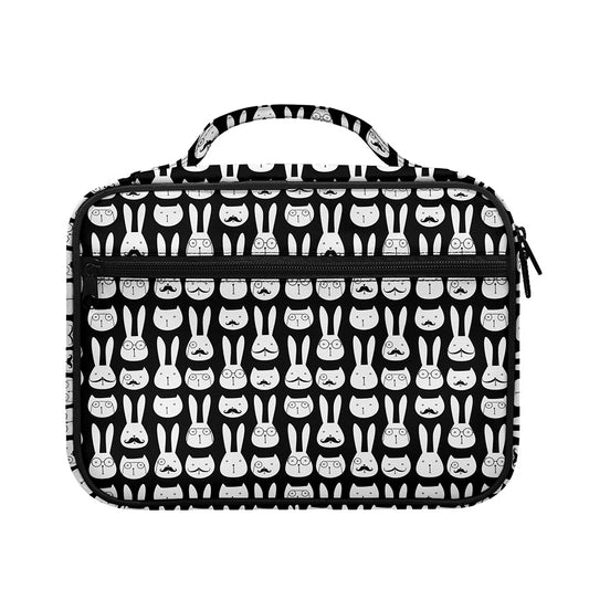 Rabbit And Cat Pattern Print Briefcase Bible Bag