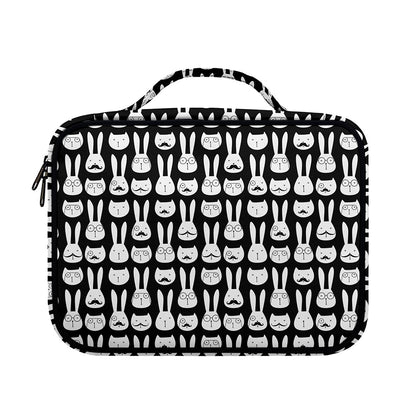 Rabbit And Cat Pattern Print Briefcase Bible Bag
