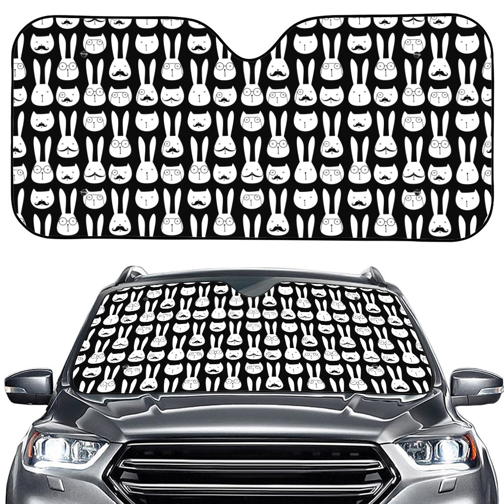 Rabbit And Cat Pattern Print Car Windshield Sun Shade