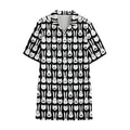 Rabbit And Cat Pattern Print Cotton Hawaiian Shirt