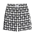 Rabbit And Cat Pattern Print Cotton Shorts
