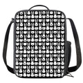 Rabbit And Cat Pattern Print Crossbody Lunch Bag
