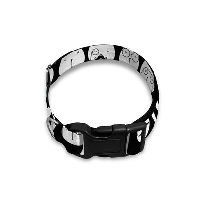 Rabbit And Cat Pattern Print Dog Collar