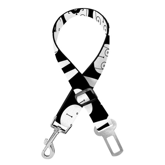 Rabbit And Cat Pattern Print Dog Seat Belt