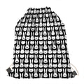 Rabbit And Cat Pattern Print Drawstring Bag