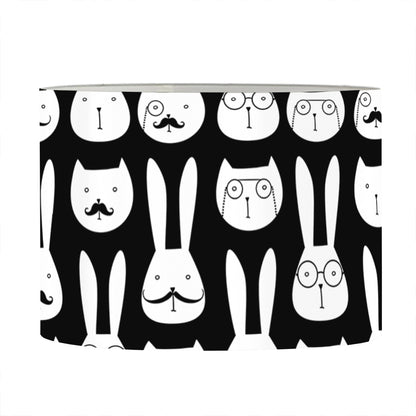 Rabbit And Cat Pattern Print Drum Lamp Shade