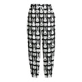 Rabbit And Cat Pattern Print Fleece Lined Knit Pants