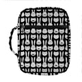 Rabbit And Cat Pattern Print Front Pocket Bible Bag