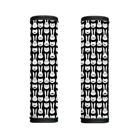 Rabbit And Cat Pattern Print Handle Covers