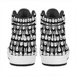 Rabbit And Cat Pattern Print High Top Leather Sneakers