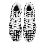 Rabbit And Cat Pattern Print High Top Leather Sneakers