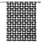 Rabbit And Cat Pattern Print House Flag