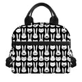 Rabbit And Cat Pattern Print Insulated Lunch Bag