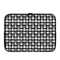 Rabbit And Cat Pattern Print Laptop Sleeve