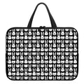 Rabbit And Cat Pattern Print Laptop Sleeve With Handle