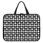Rabbit And Cat Pattern Print Laptop Sleeve With Handle