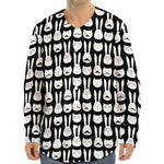 Rabbit And Cat Pattern Print Long Sleeve Baseball Jersey