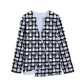 Rabbit And Cat Pattern Print Long Sleeve Short Coat