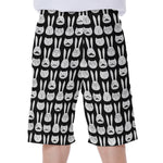 Rabbit And Cat Pattern Print Men's Beach Shorts