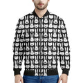 Rabbit And Cat Pattern Print Men's Bomber Jacket