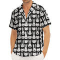 Rabbit And Cat Pattern Print Men's Deep V-Neck Shirt