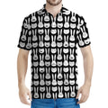 Rabbit And Cat Pattern Print Men's Polo Shirt